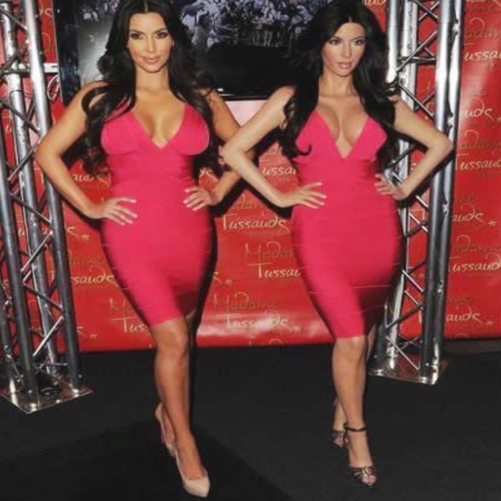Herve Leger Kim Kardashian Hot Red Bandage Dress